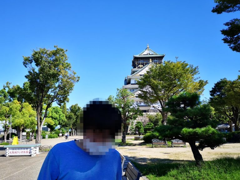 超久しぶりにチビと２人で大阪城にサイクリングに行きました。