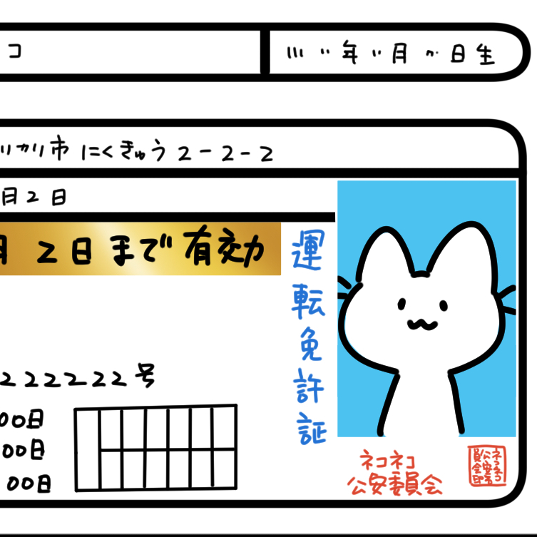 更新ハガキ紛失するも、免許の更新無事終了。